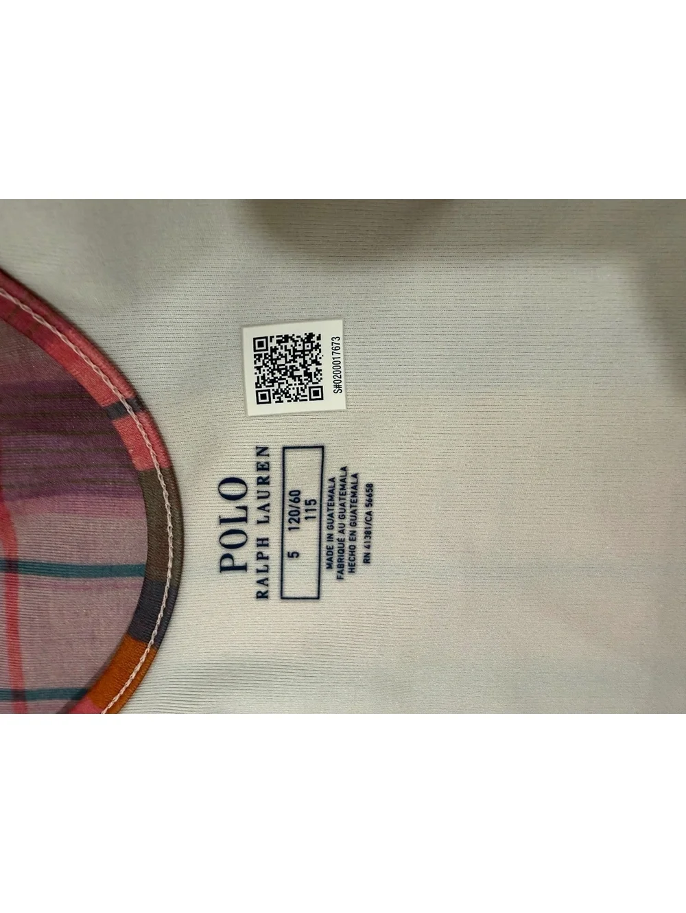 Polo Ralph Lauren Girls' Pink Multi Plaid Ruffle Sleeve Tank Top Size 5